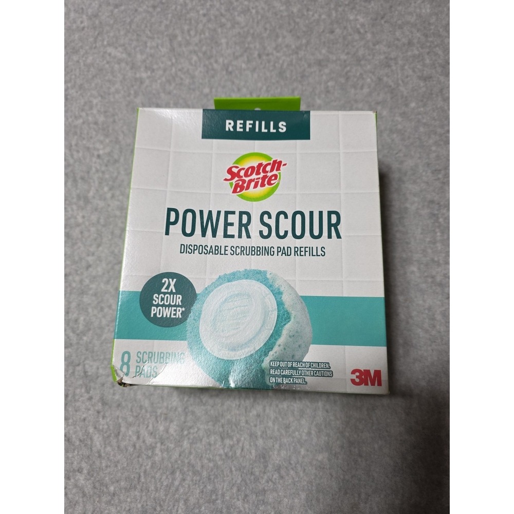 3M Scotch Brite Power Scour Toilet Cleaning System Refills, 8 Scrubbing Pads.